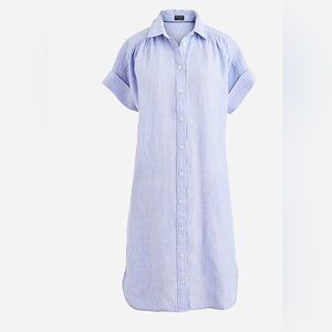 J. Crew // Baird McNutt relaxed-fit short-sleeve Irish linen shirt-dress